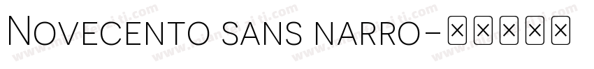 Novecento sans narro字体转换